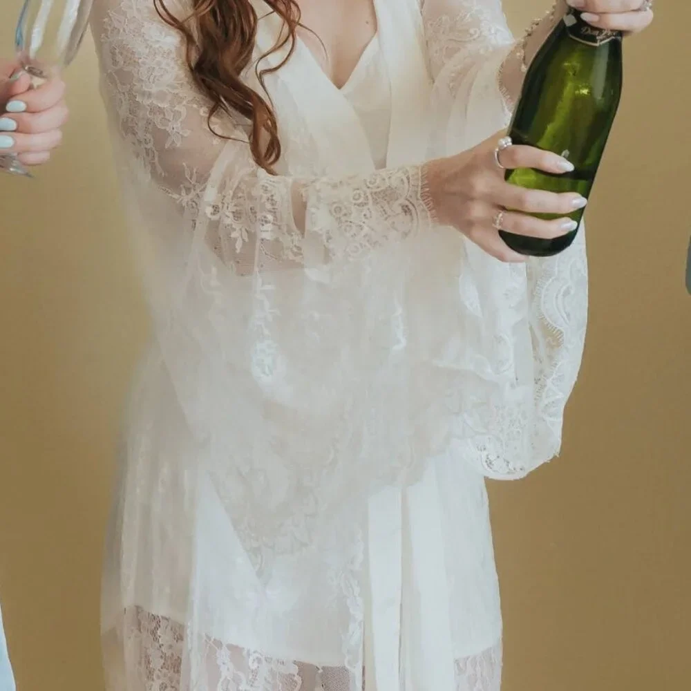 Bridal Robe & Nightgown Set (Small) - Picture 2 of 3